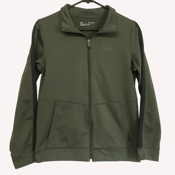 Under Armour Boy's Green Track Jacket Youth Large - Picture 1 of 9